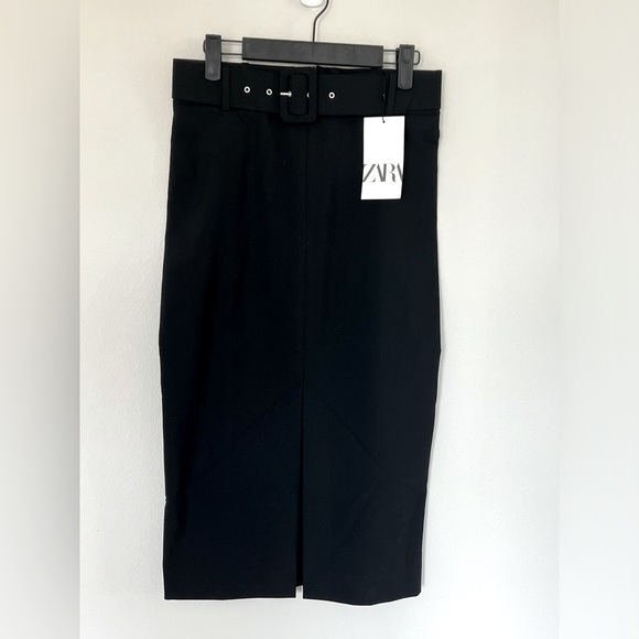 ZARA NWT Women’s Black Pencil Skirt, Size Small - Picture 1 of 4